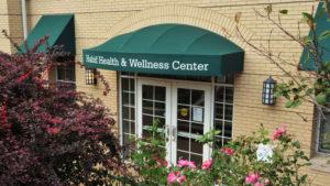 exterior entrance to Habif Health and Wellness Center