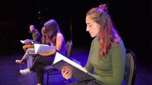 students reading monologue