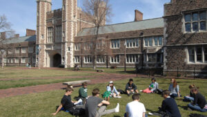 Outdoor class in the Quad