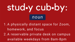 Study Cubbies can be reserved for 8 a.m.-8 p.m. across campus