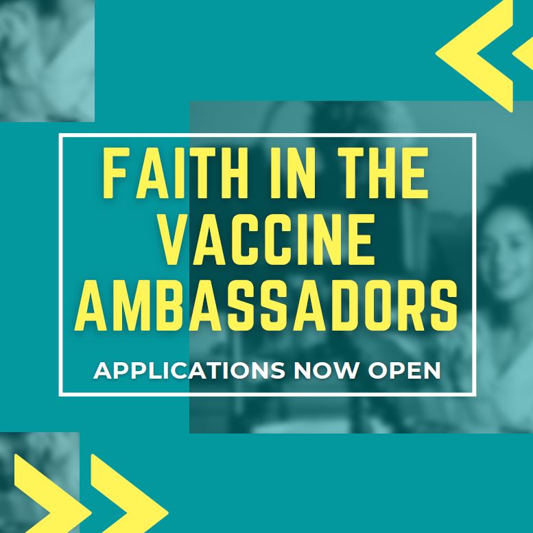 Faith in the Vaccine Ambassadors Applications Open