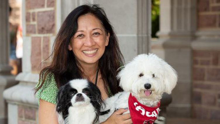 Dr. Anna Gonzalez and her dogs